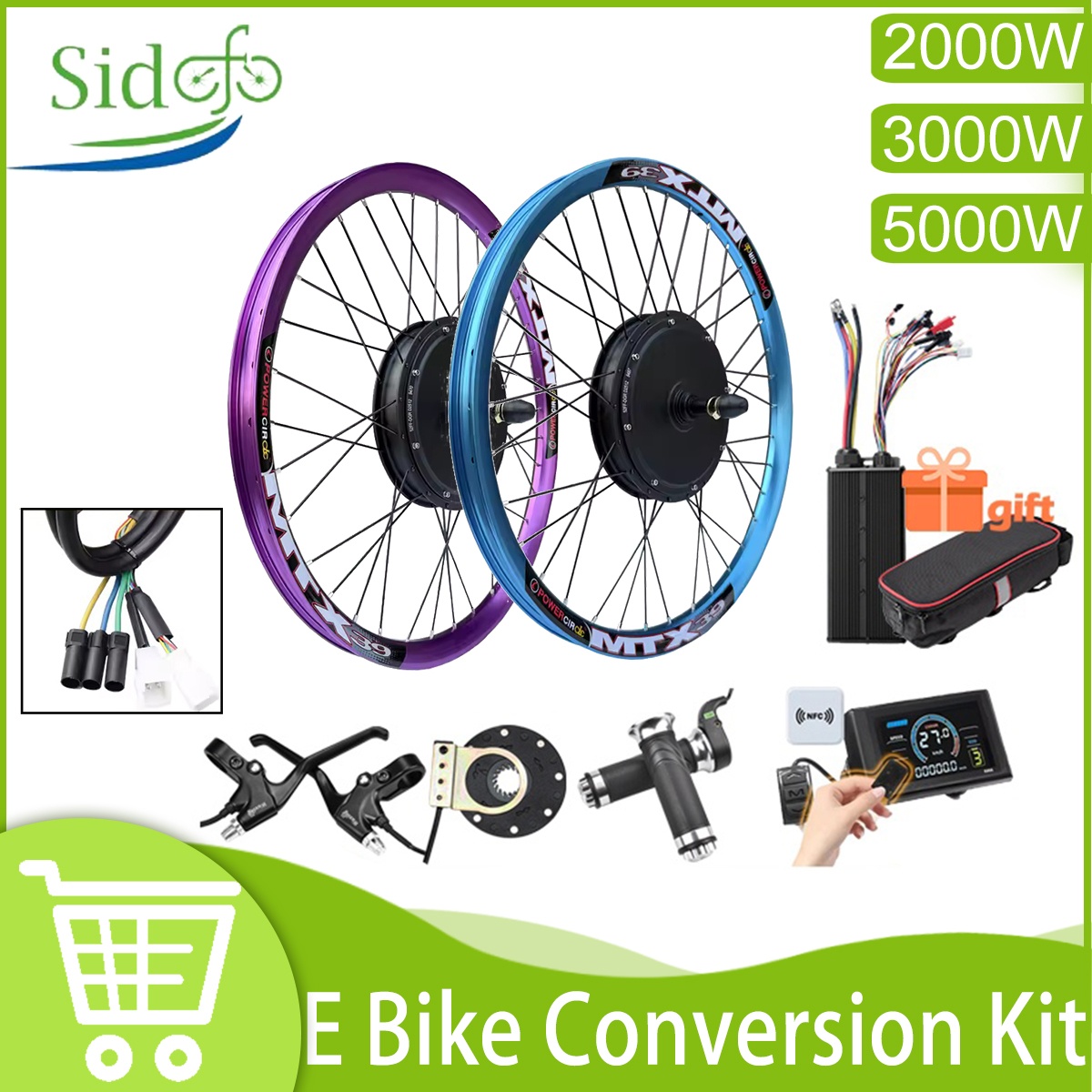 Ebike Conversion Kit 72V 3000W - New Upgrade Ebike Conversion Kit MTX39