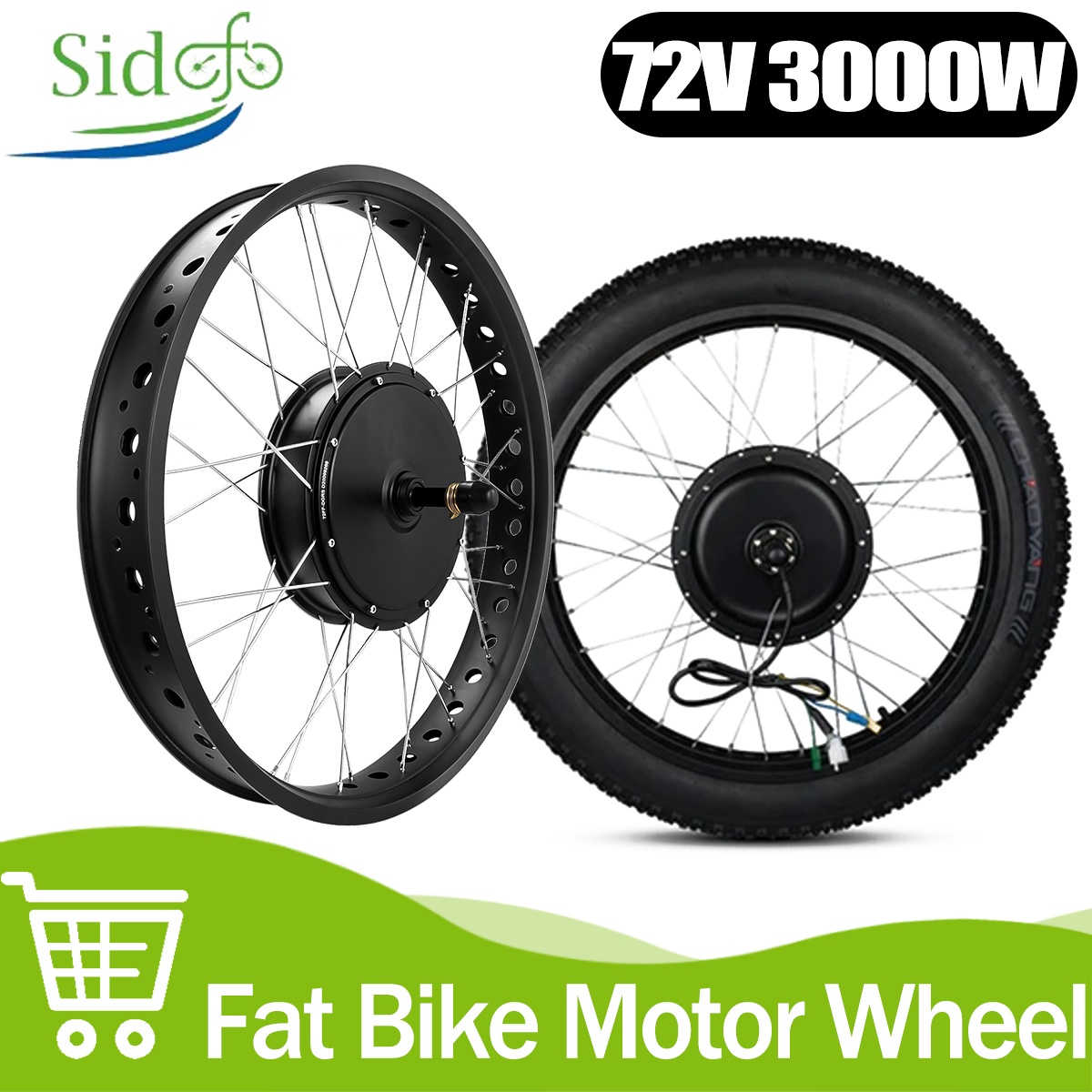 72V 5000W Hub Motor Kit - 72V 3000W Brushless Gearless Hub Motor