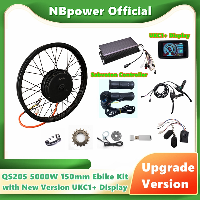 Ebike Conversion Kit 72V 3000W - NBpower/QS205 5000W V3 150mm Rear Motorcycle