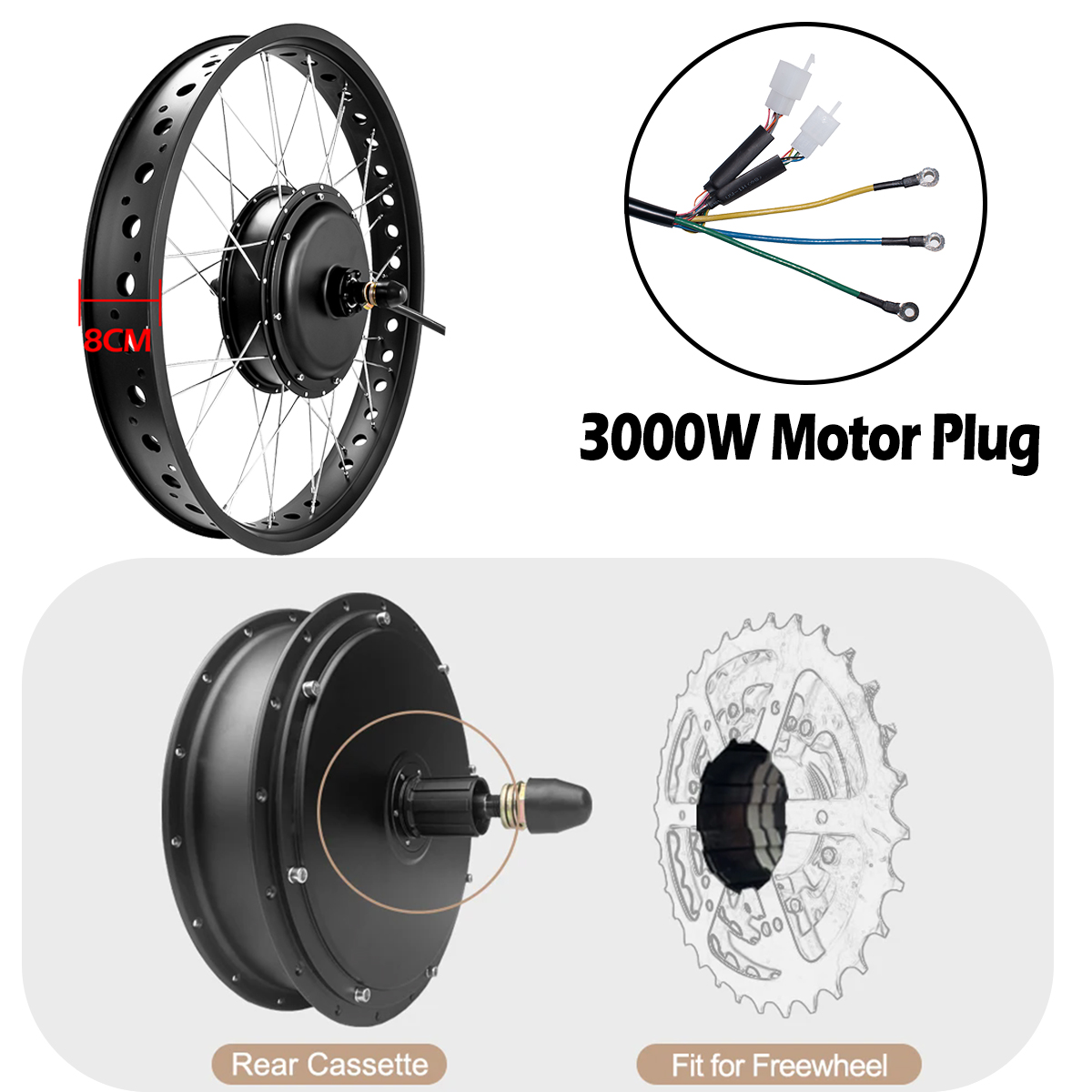 72V 3000W Brushless Gearless H - 72V 5000W Hub Motor Kit review and price