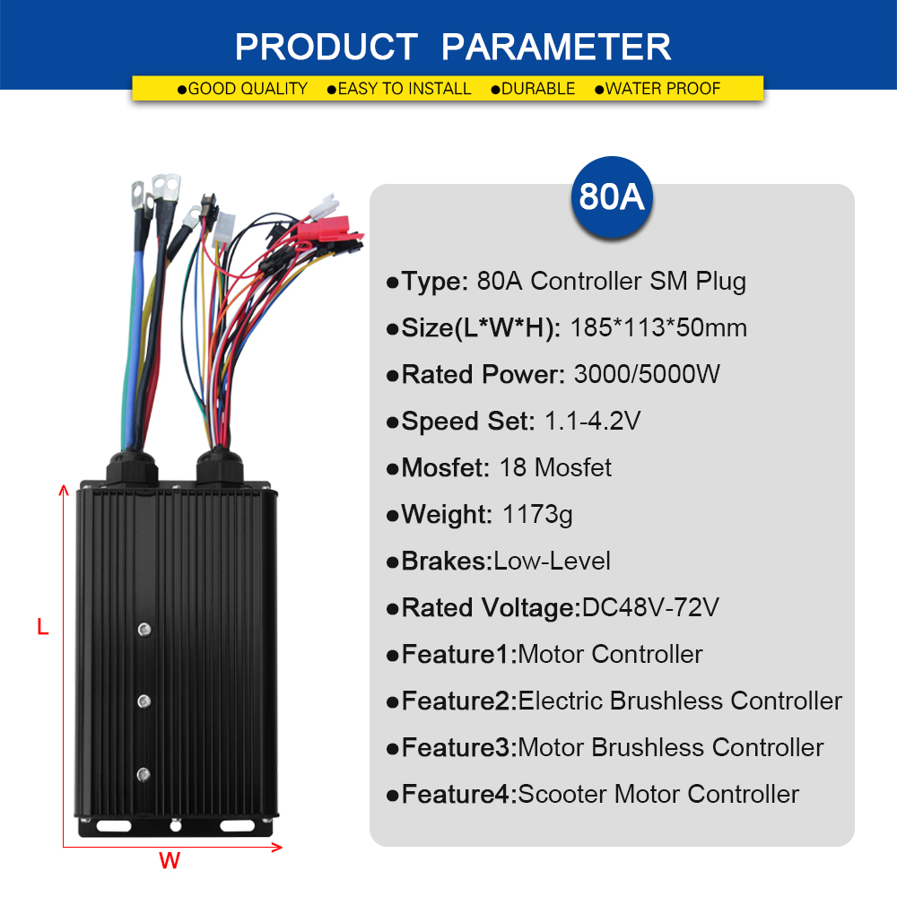 Ebike Sine Wave Controller 48V - Sine Wave Controller 48V 72V 80A review and price