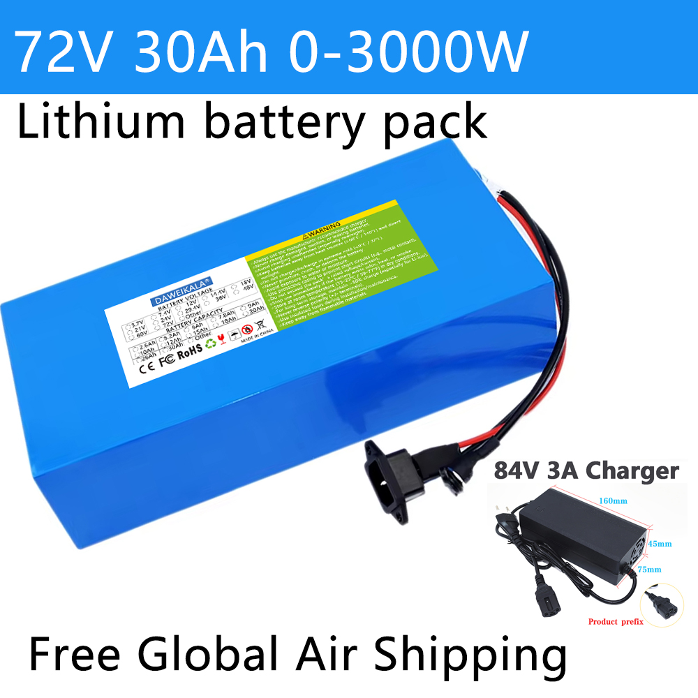 72V 12Ah-30Ah 18650 Battery pa - Electric Bicycle Battery 72V 30Ah review and price