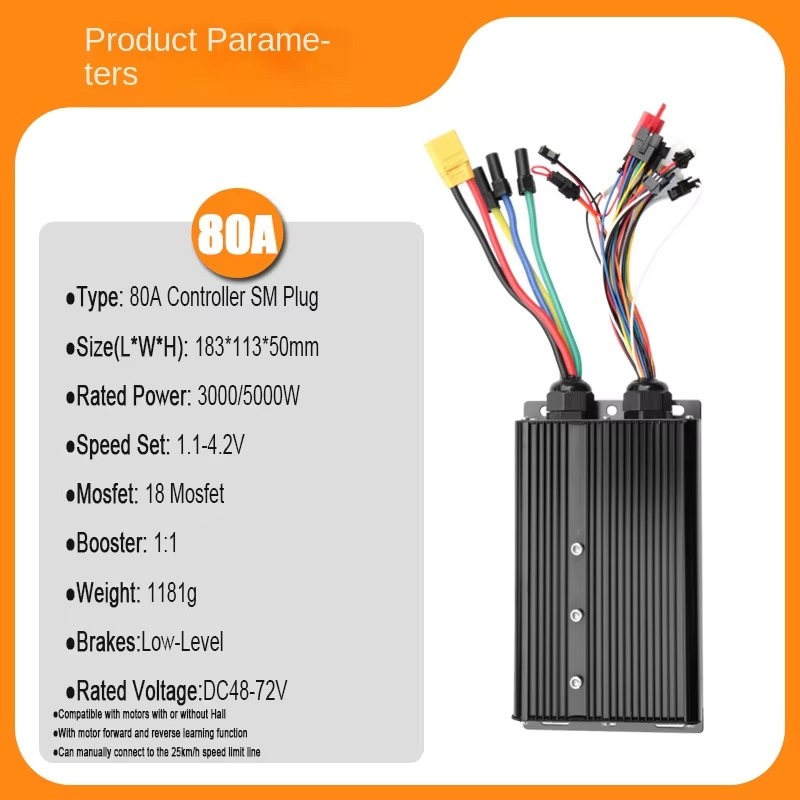 3000W 5000w Electric Vehicle C - Sine Wave Controller 48V 72V 80A review and price