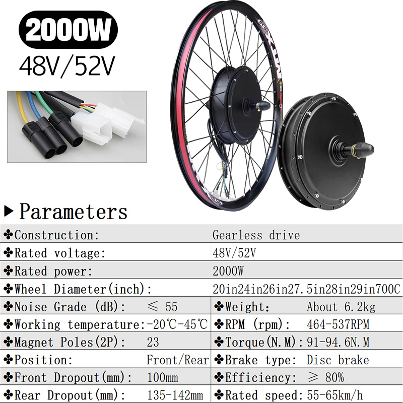 72V 5000W Ebike Kit with S966  - 72V 5000W Hub Motor Kit review and price