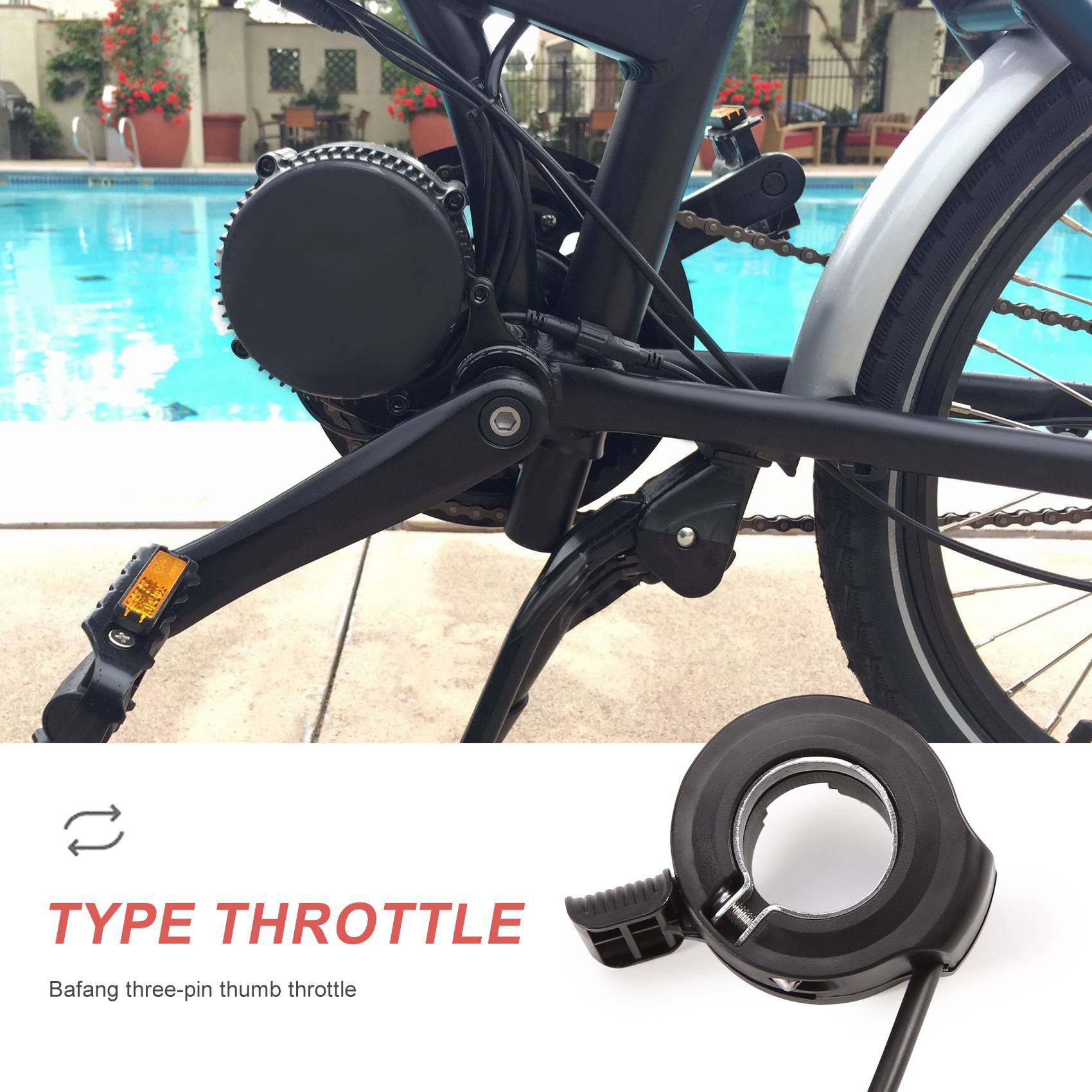 A73T Thumb Throttle for Bafang - Mid Drive Motor Kit 52V 1000W review and price