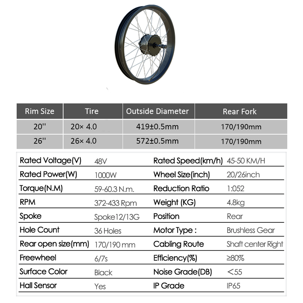 48V 2000W E-bike Fat Tire Conv - Fat Tire Ebike Conversion Kit 2000W review and price
