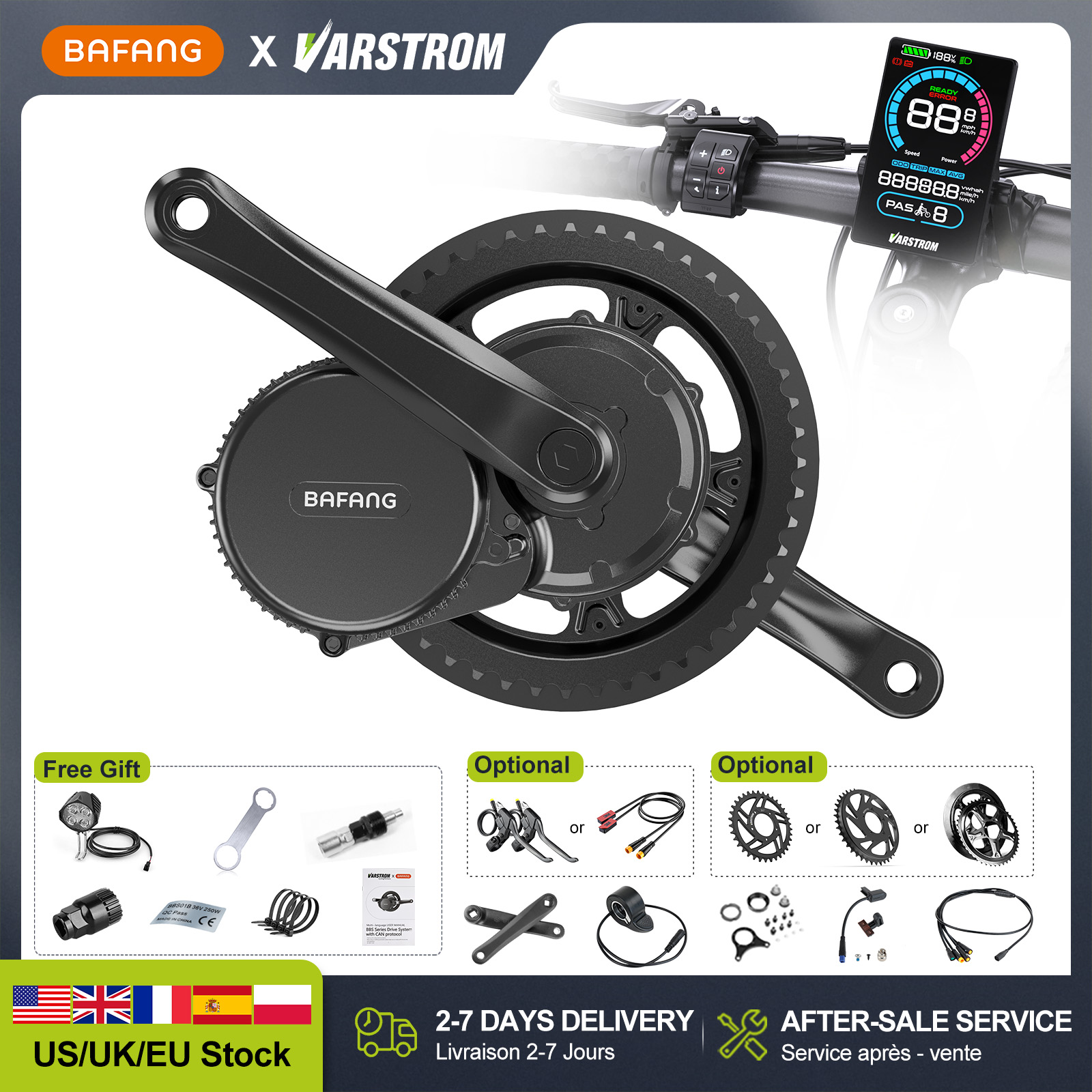 [US Stock] BAFANG 48V 500W 750 - Bafang Bbs02B 48V 750W Mid Drive Kit review and price