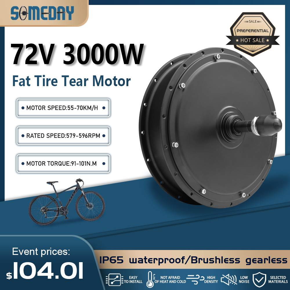 Fat tire E-Bike Motor 72V 3000 - Ebike Conversion Kit 72V 3000W review and price